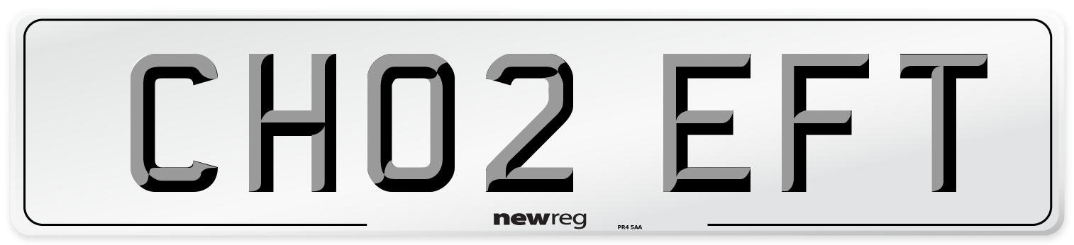 CH02 EFT Number Plate from New Reg